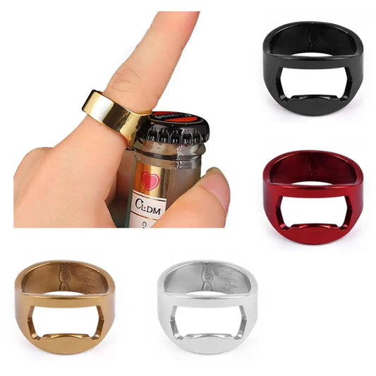 Stainless Steel Bottle Opener Without Corkscrews - Beautiful Ring Bottle Opener