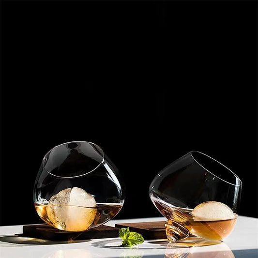 Artisan Swirl Wine Glass - Hand Blown Crystal Stemware for Enhanced Aroma and Flavor