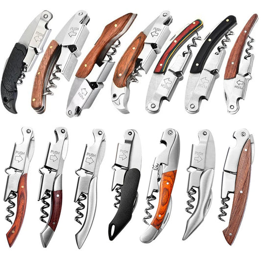 Best Stainless Steel Corkscrew with Foil Cutter, Bottle Opener & Leather Case