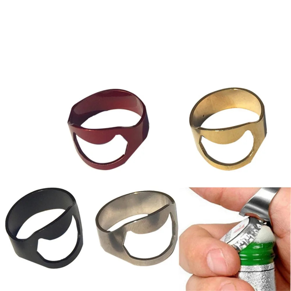 Stainless Steel Bottle Opener Without Corkscrews - Beautiful Ring Bottle Opener